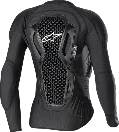 Alpinestars Stella Bionic Action v2 Women's Protection Jacket in black and cyan, front view, size medium, with protective padding.