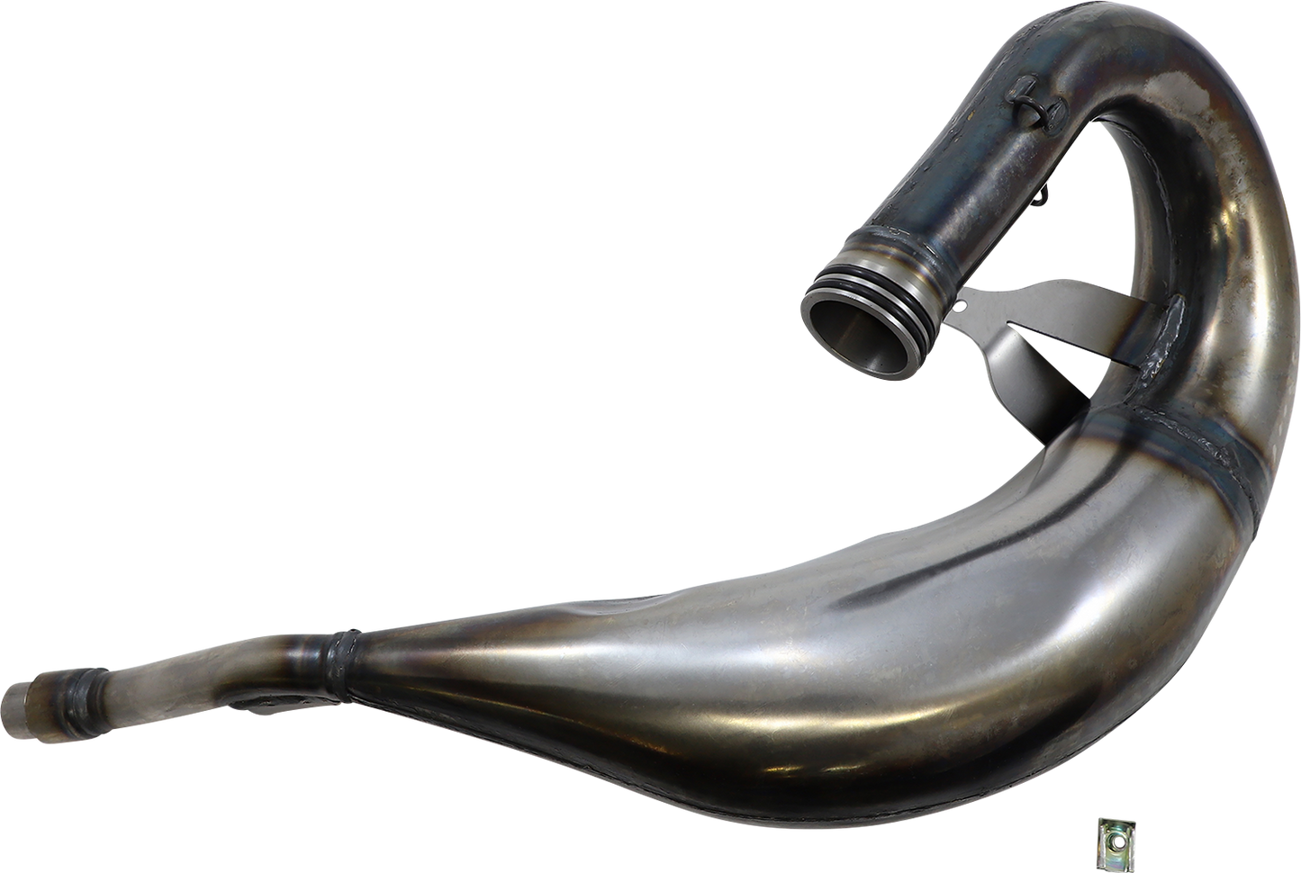 FMF Factory Fatty Rev Pipe 024078 motorcycle exhaust with chrome finish, designed for enhanced power delivery and performance.