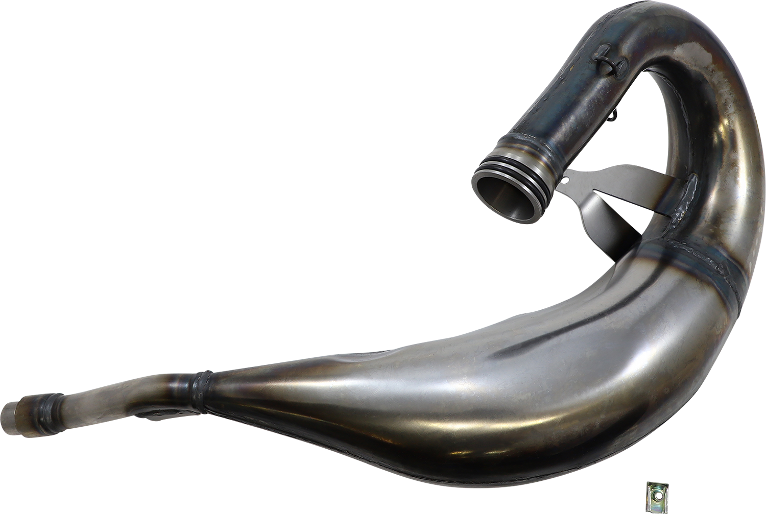 FMF Factory Fatty Rev Pipe 024078 motorcycle exhaust with chrome finish, designed for enhanced power delivery and performance.