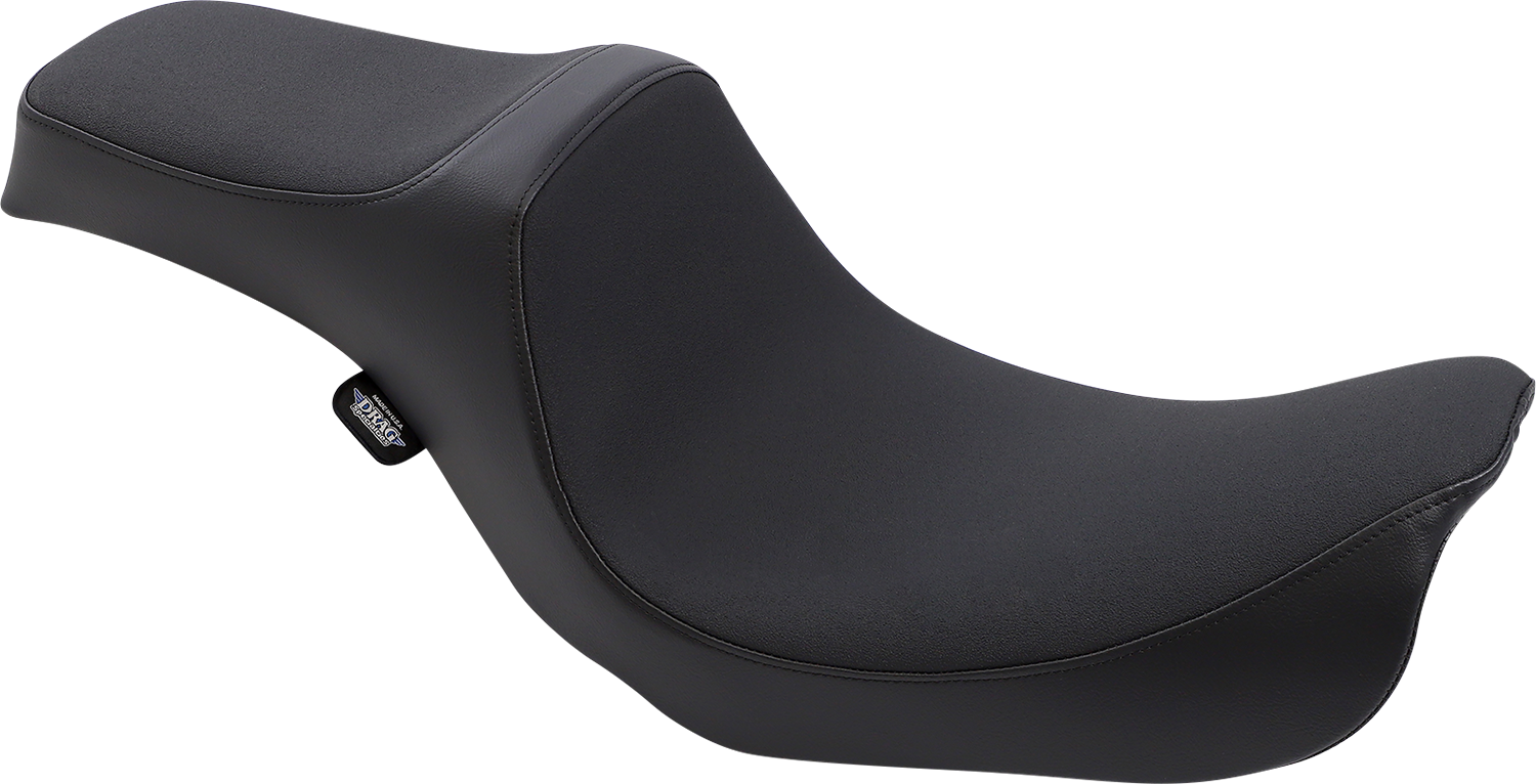 Black Drag Specialties Predator III Slip Stop seat for FLD/FXD motorcycles, featuring comfortable design and durable materials.