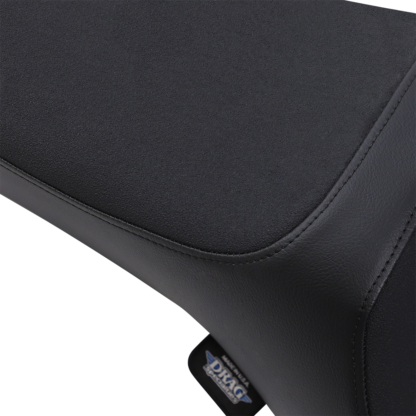 Black Drag Specialties Predator III Slip Stop seat for FLD/FXD motorcycles, featuring ergonomic design and premium craftsmanship.