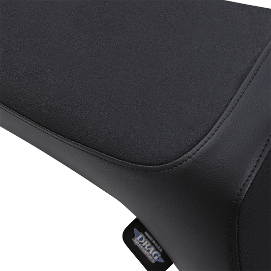 Black Drag Specialties Predator III Slip Stop seat for FLD/FXD motorcycles, featuring ergonomic design and premium craftsmanship.