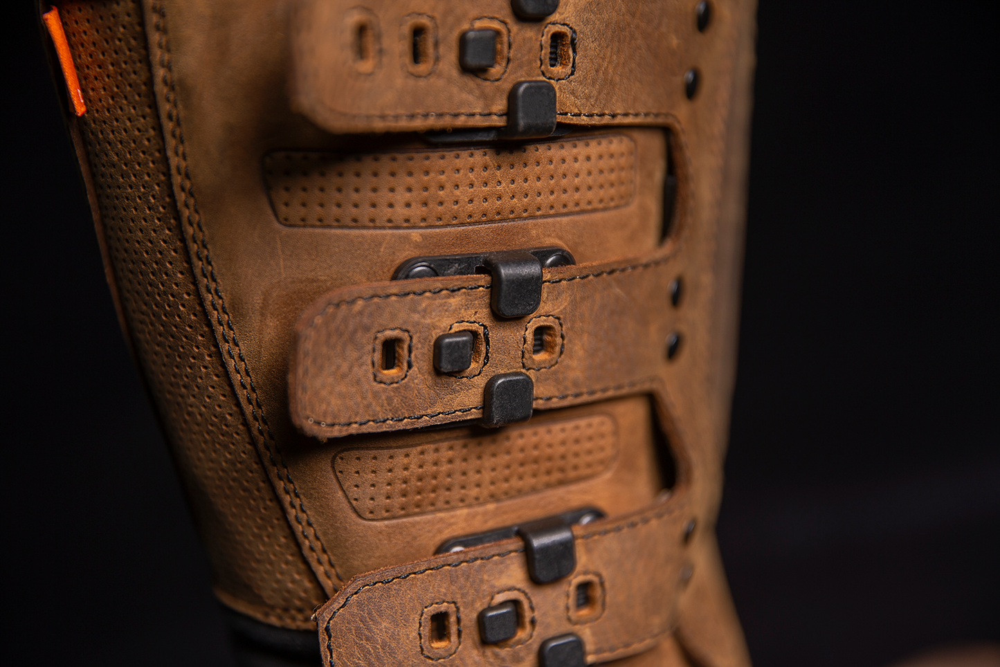 Brown ICON Elsinore 2™ CE motorcycle boots in size 12, featuring protective design and rugged leather construction.