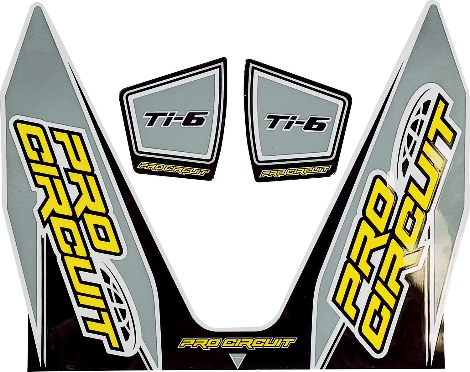 PRO CIRCUIT, PRO CIRCUIT Ti-6 Decal - Gray (Part Number: DC22TI6-GRAY)