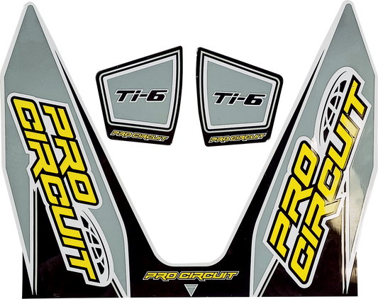 PRO CIRCUIT, PRO CIRCUIT Ti-6 Decal - Gray (Part Number: DC22TI6-GRAY)