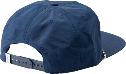 FMF Slacker hat in navy with braided cord trim and patch logo, showing the stylish casual hat design.