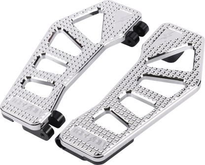 Chrome Apex Floorboards for Harley-Davidson Touring models by THRASHIN SUPPLY CO., featuring a sleek, durable design.