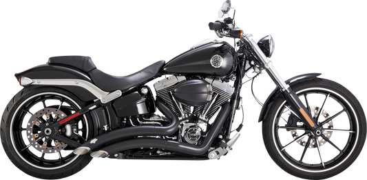 VANCE & HINES Big Radius exhaust system in black with PCX™ technology, featuring curved pipes and chrome accents.