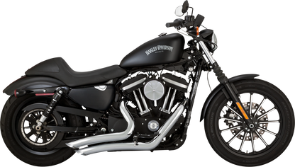 Vance & Hines Big Radius chrome exhaust system for motorcycles, showcasing polished chrome finish and dual exhaust pipes.