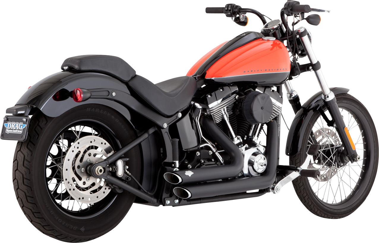 VANCE & HINES, Vance & Hines Shortshots Staggered Exhaust System - Matte Black with PCX Technology Part 47325