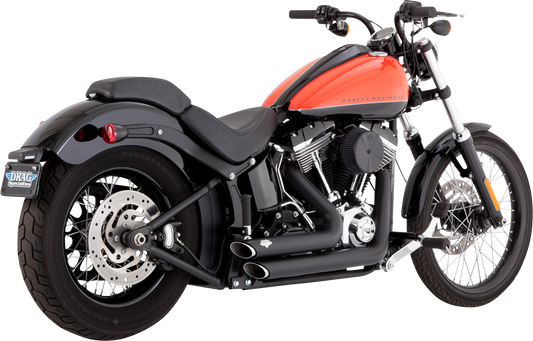VANCE & HINES, Vance & Hines Shortshots Staggered Exhaust System - Matte Black with PCX Technology Part 47325