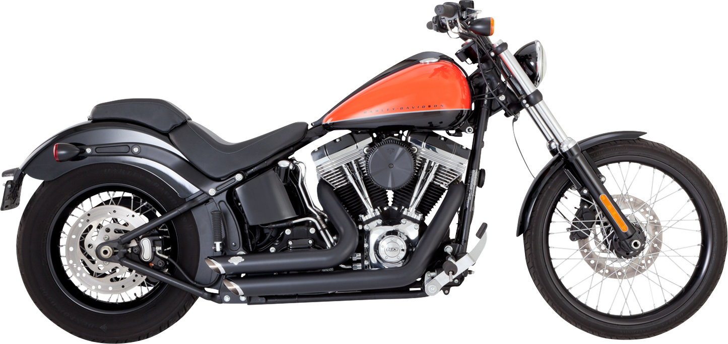 VANCE & HINES, Vance & Hines Shortshots Staggered Exhaust System - Matte Black with PCX Technology Part 47325