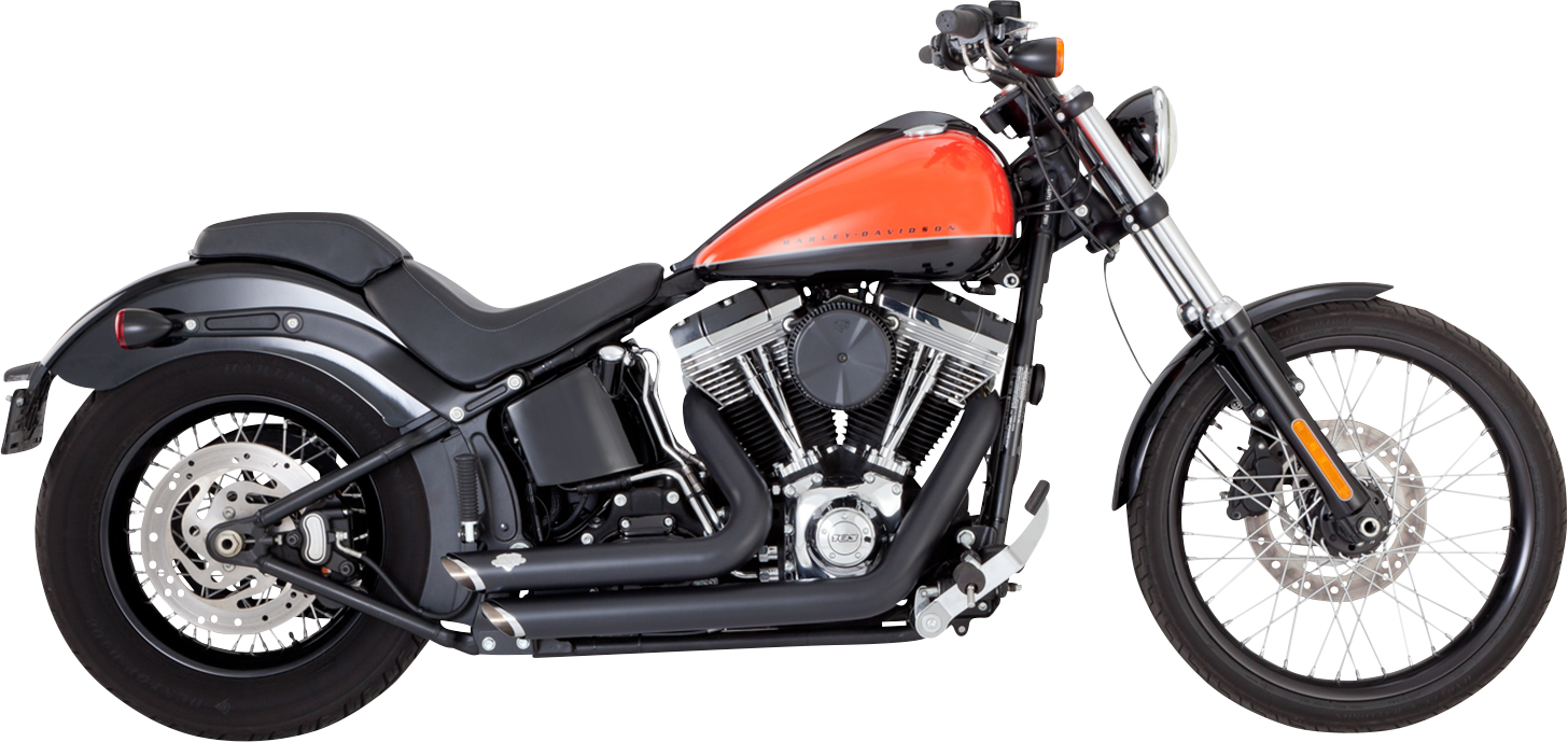 VANCE & HINES, Vance & Hines Shortshots Staggered Exhaust System - Matte Black with PCX Technology Part 47325