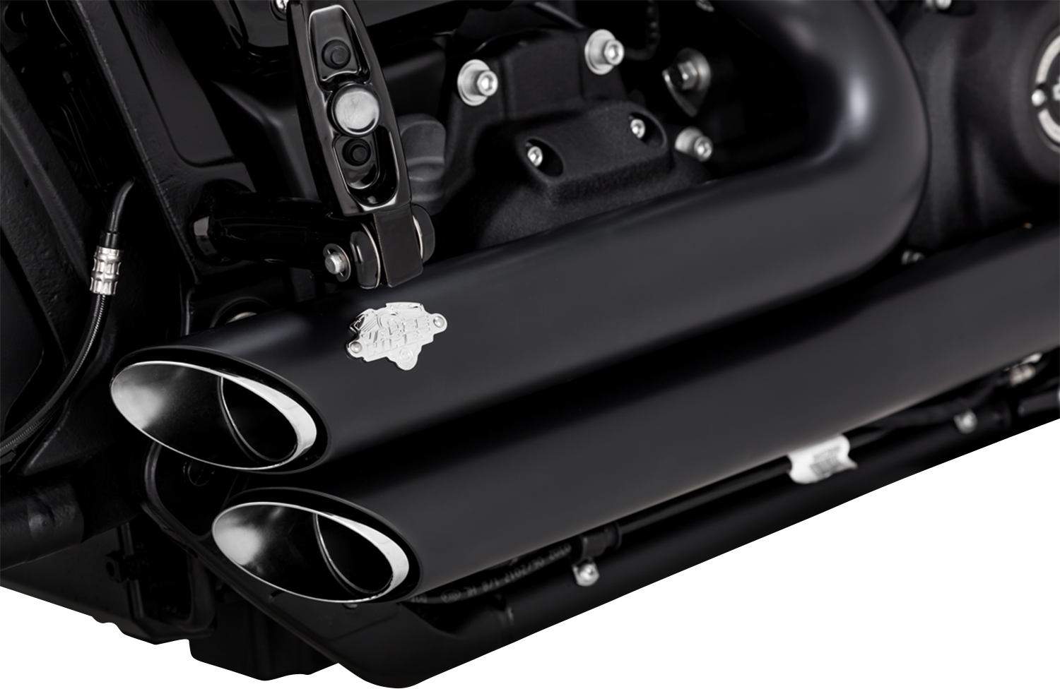 VANCE & HINES, Vance & Hines Shortshots Staggered Exhaust System with PCX Technology - Matte Black 47333