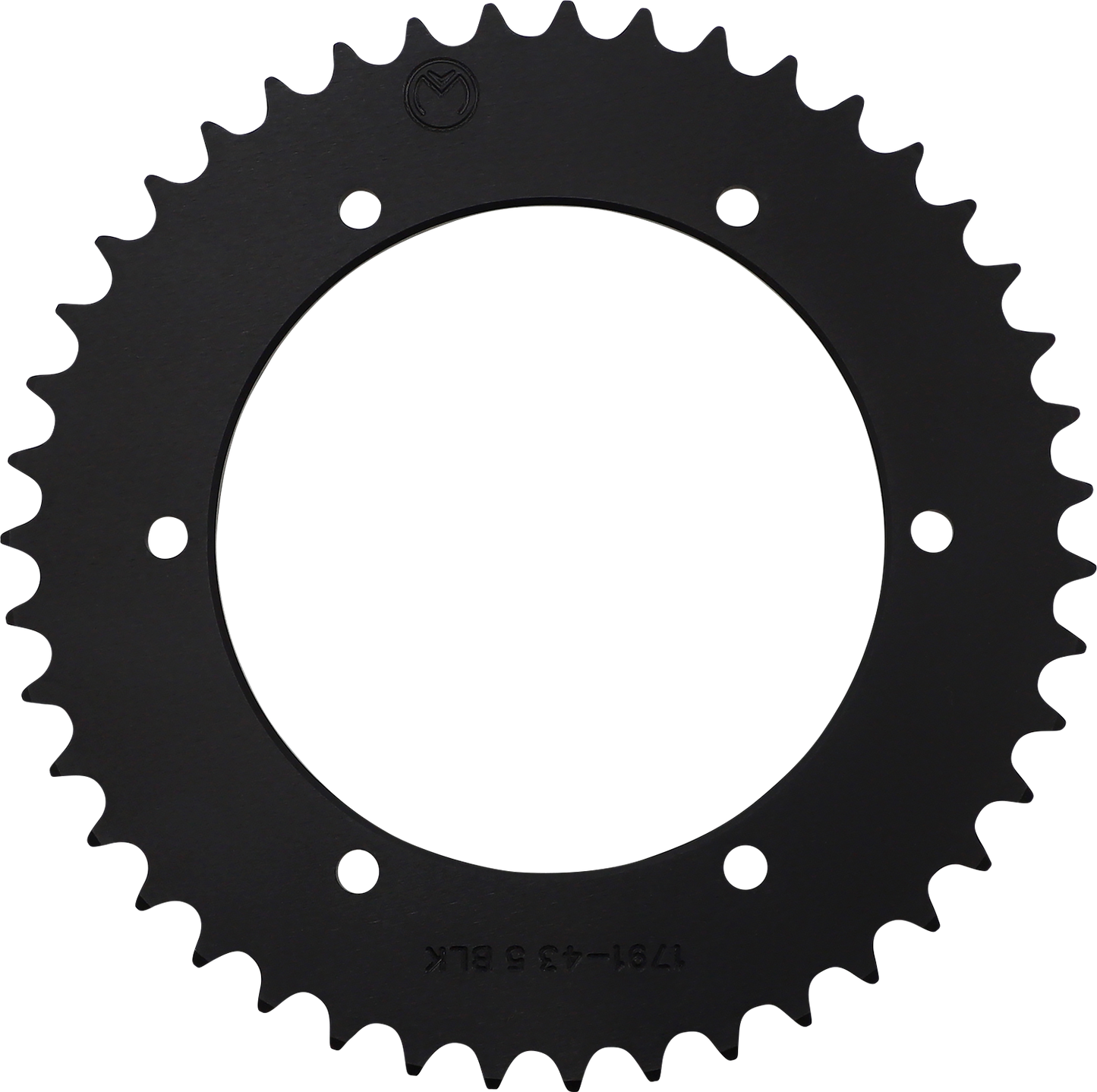 Aluminum 43-tooth rear sprocket for Kawasaki DR650 SE, made by MOOSE OFFROAD, designed for off-road motorcycle performance.