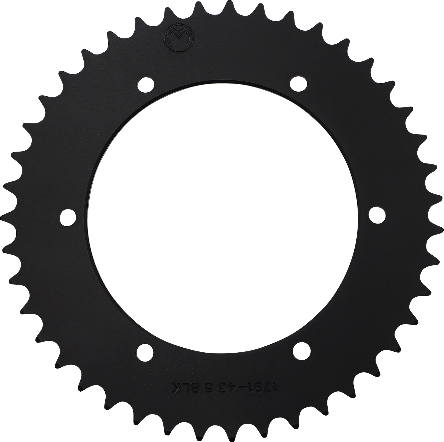 Aluminum 43-tooth rear sprocket for Kawasaki DR650 SE, made by MOOSE OFFROAD, designed for off-road motorcycle performance.