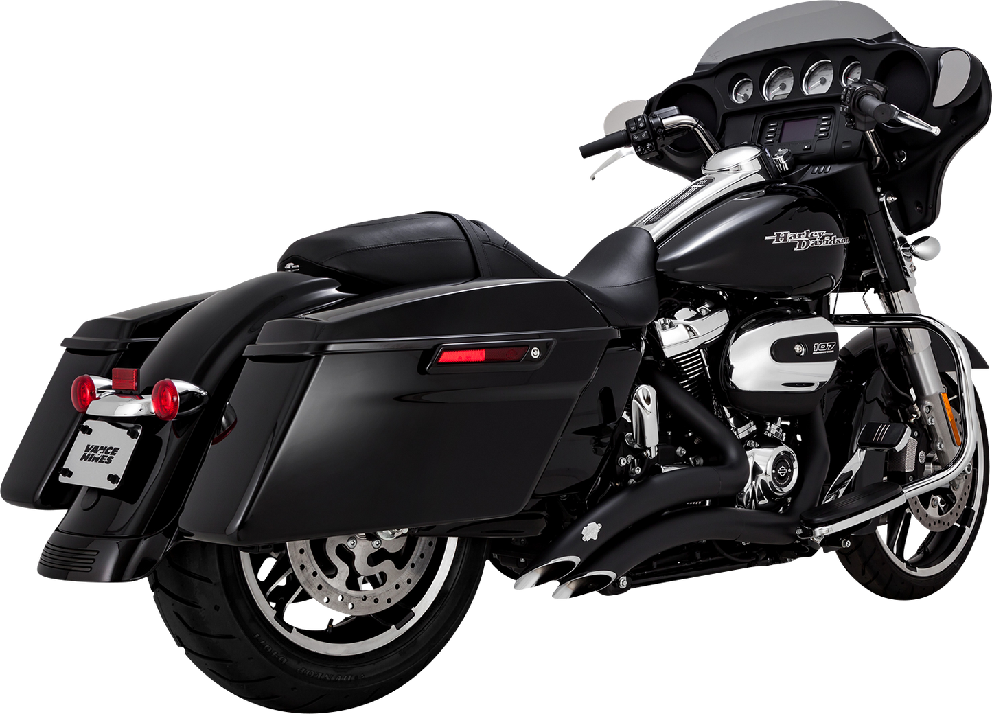 VANCE & HINES, Vance & Hines Big Radius Exhaust System with PCX™ Technology - Black, Model 46373