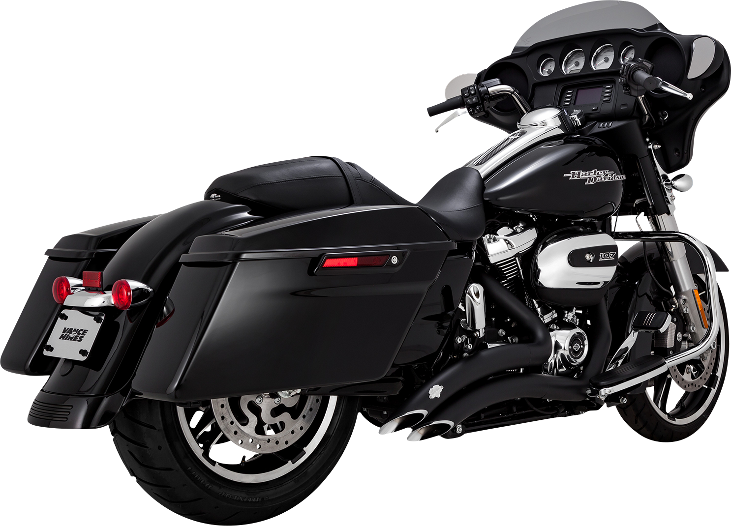 VANCE & HINES, Vance & Hines Big Radius Exhaust System with PCX™ Technology - Black, Model 46373