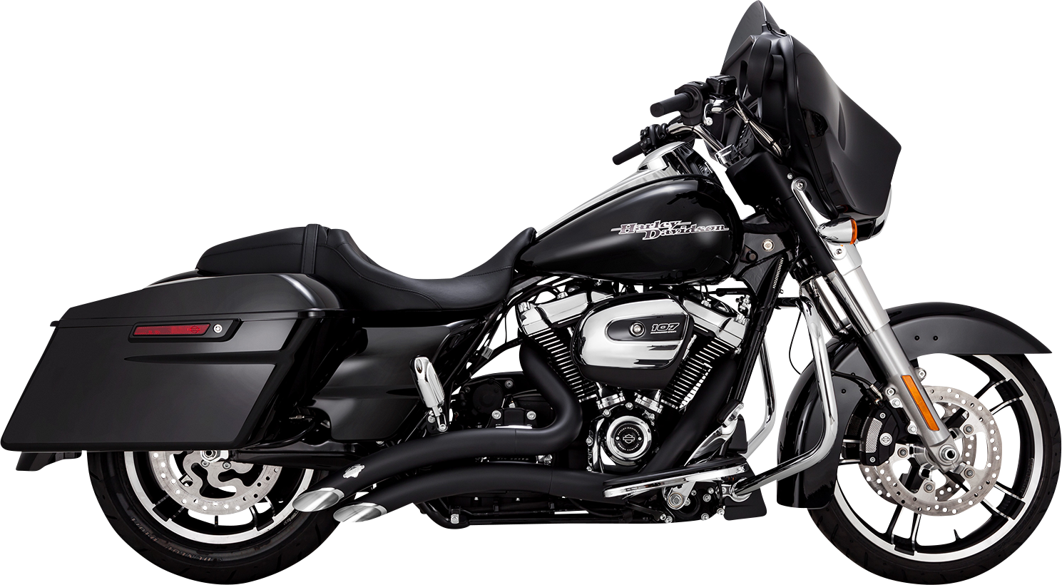 VANCE & HINES, Vance & Hines Big Radius Exhaust System with PCX™ Technology - Black, Model 46373