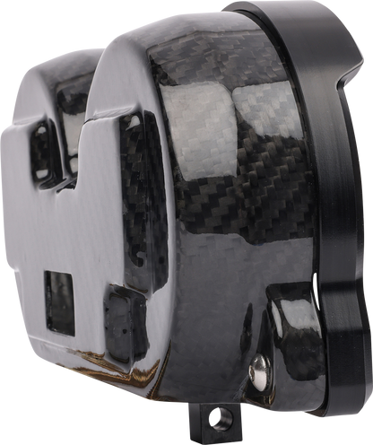 Black gauge relocation kit by THRASHIN SUPPLY CO. with components for easy installation, shown in the product image.