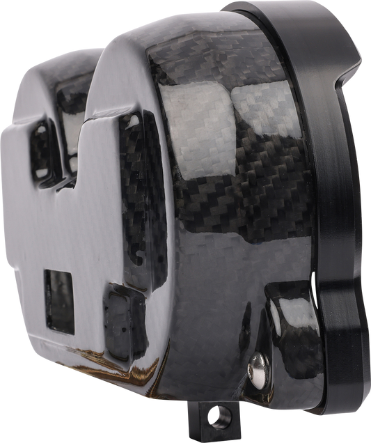 Black gauge relocation kit by THRASHIN SUPPLY CO. with components for easy installation, shown in the product image.
