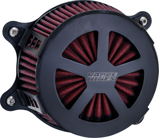 Vance & Hines VO2 Radiant V air intake kit in black ceramic for motorcycle engines, with sleek design and high-performance features.