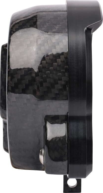 Black gauge relocation kit by THRASHIN SUPPLY CO. featuring mounting brackets and hardware for easy installation.