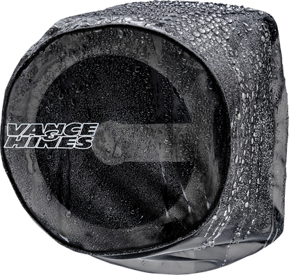 VANCE & HINES VO2 Rain Sock for Cage Fighter and Radiant III Air Intake, black fabric with logo details.