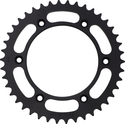 Black aluminum MOOSE Offroad 42-tooth rear sprocket for Beta 1211-BET-42-10 motorcycle, shown in a detailed close-up image.