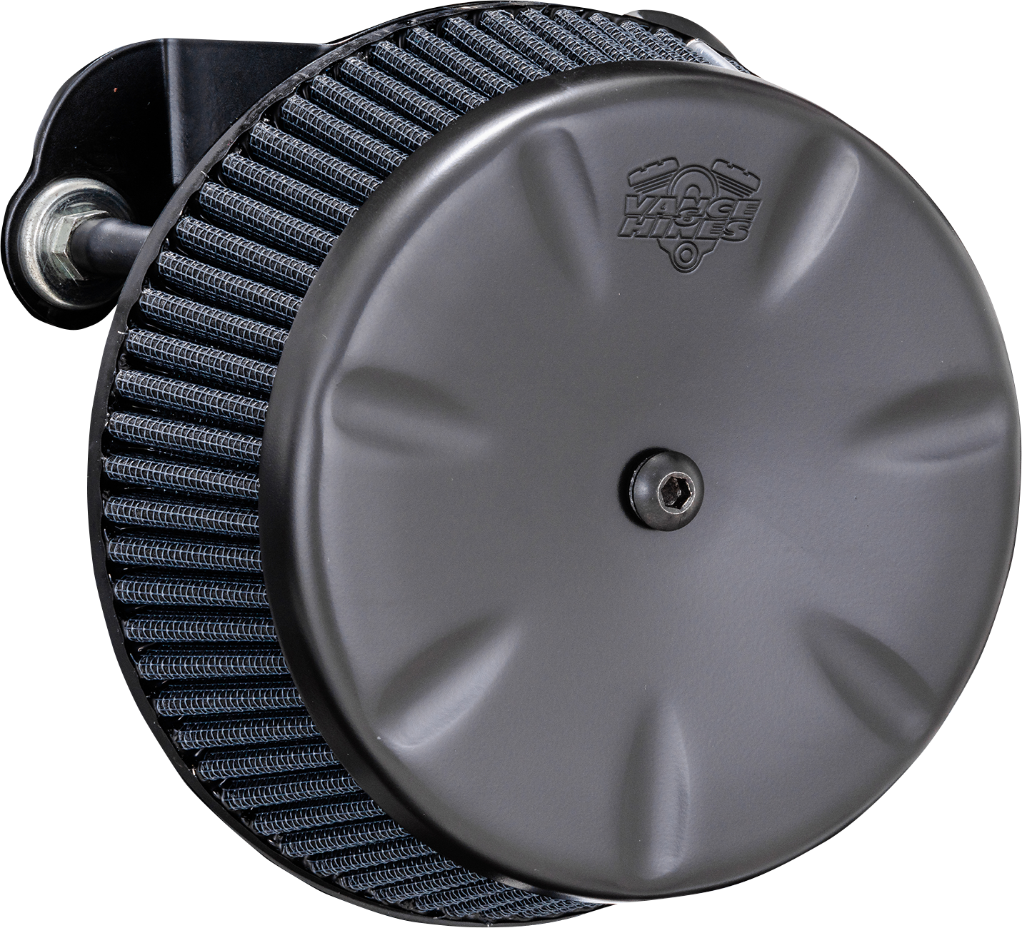 Vance & Hines VO2 Eliminator air intake kit in matte black for motorcycle, featuring sleek design and branded logo.