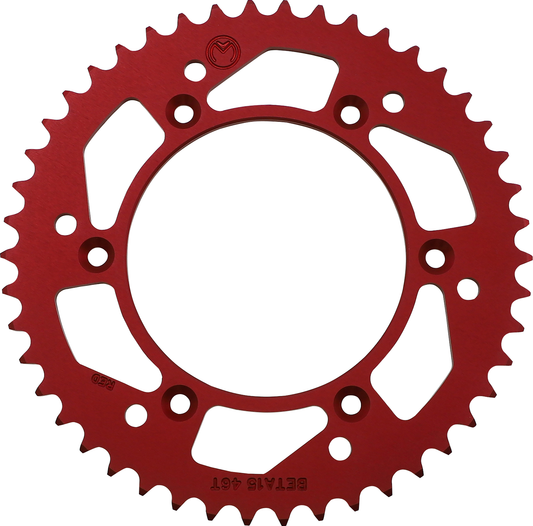 Moose Offroad Beta 1211-BET-46-13 Rear Aluminum Sprocket, 46 Teeth, Red Finish