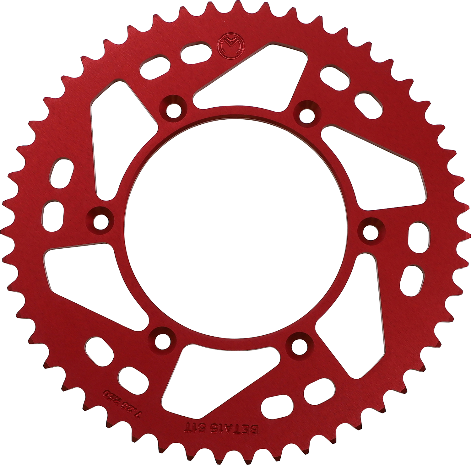 Moose Offroad Beta 1211-BET-51-13 Rear Aluminum Sprocket – 51 Teeth, Red Finish