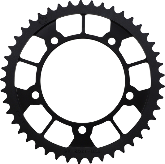 Moose Offroad 45-tooth rear sprocket for enhanced durability and performance, featuring metal construction and precision design.