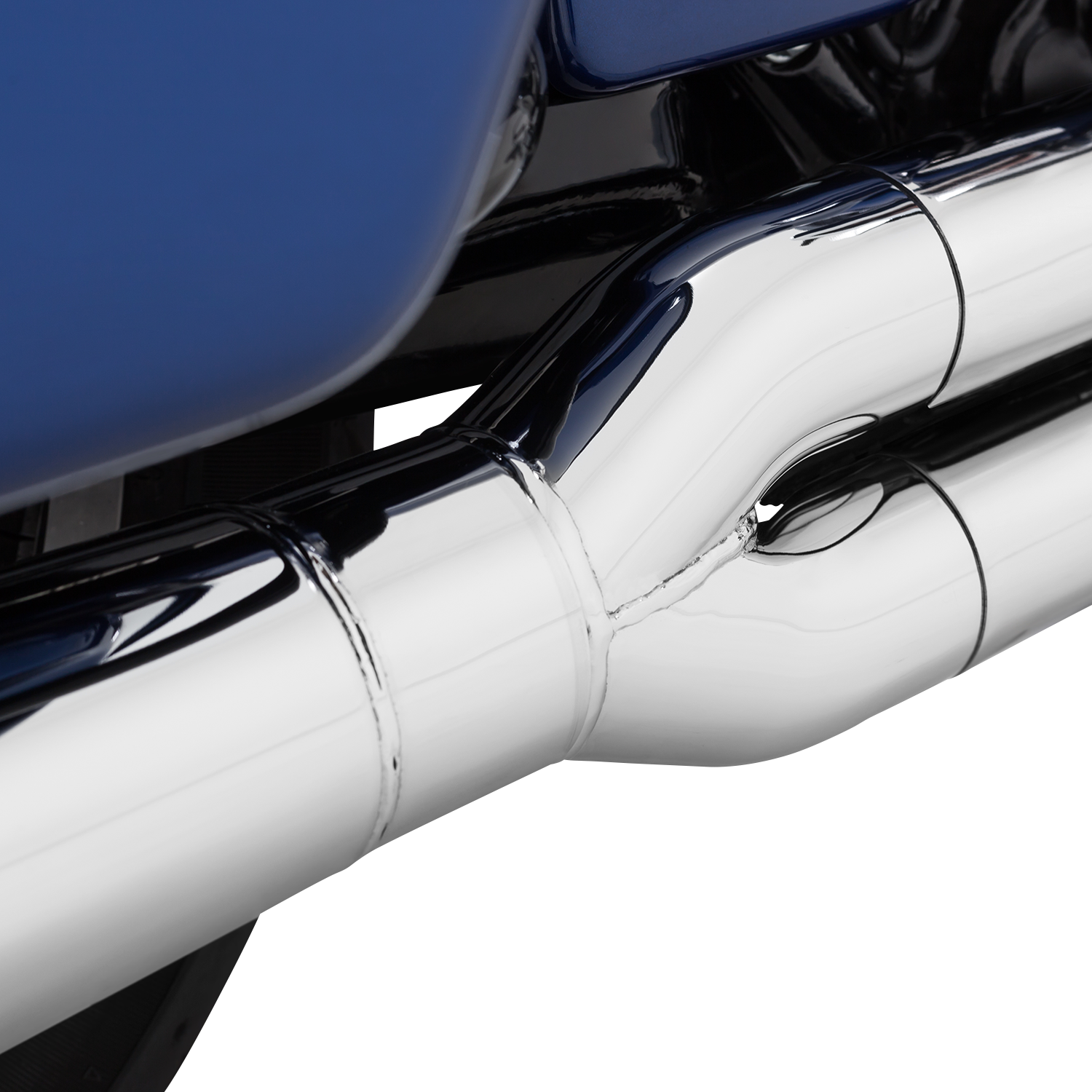 Chrome Vance & Hines Pro Pipe exhaust system with PCX™ technology, featuring sleek design and polished finish.