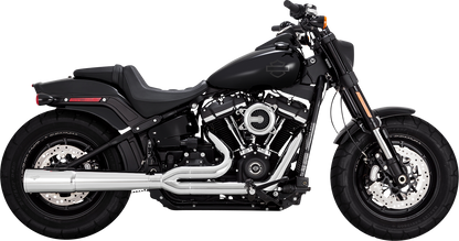 Chrome Vance & Hines Pro Pipe exhaust system with polished finish, designed for motorcycle performance and style.