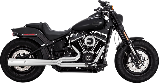 Chrome Vance & Hines Pro Pipe exhaust system with polished finish, designed for motorcycle performance and style.
