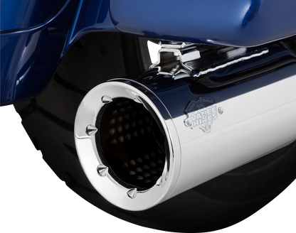 Vance & Hines Pro Pipe exhaust system in chrome with PCX™ technology, featuring sleek design and polished finish.