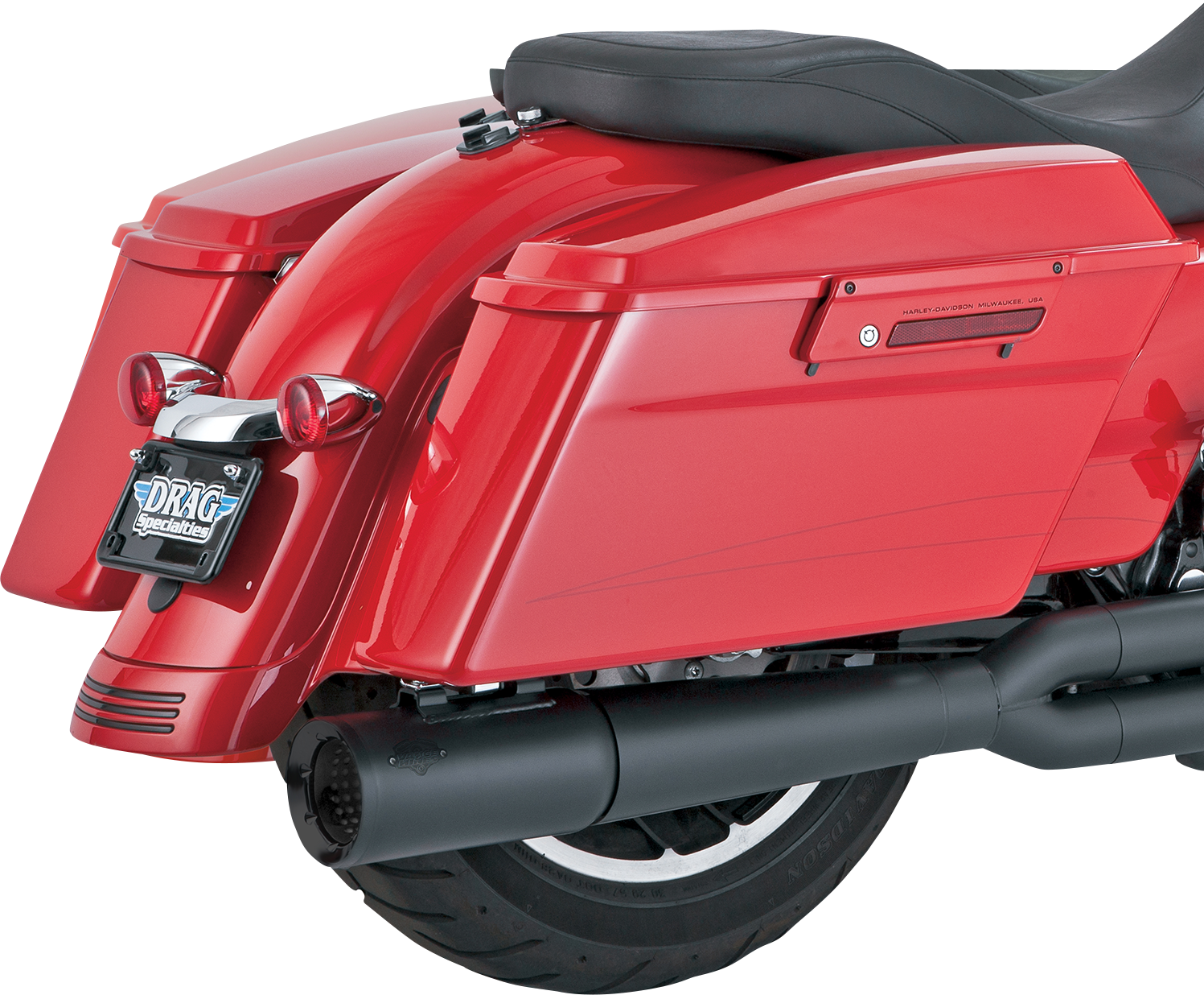 Black VANCE & HINES Pro Pipe exhaust system with PCX™ technology for motorcycles, featuring sleek design and branded finish.