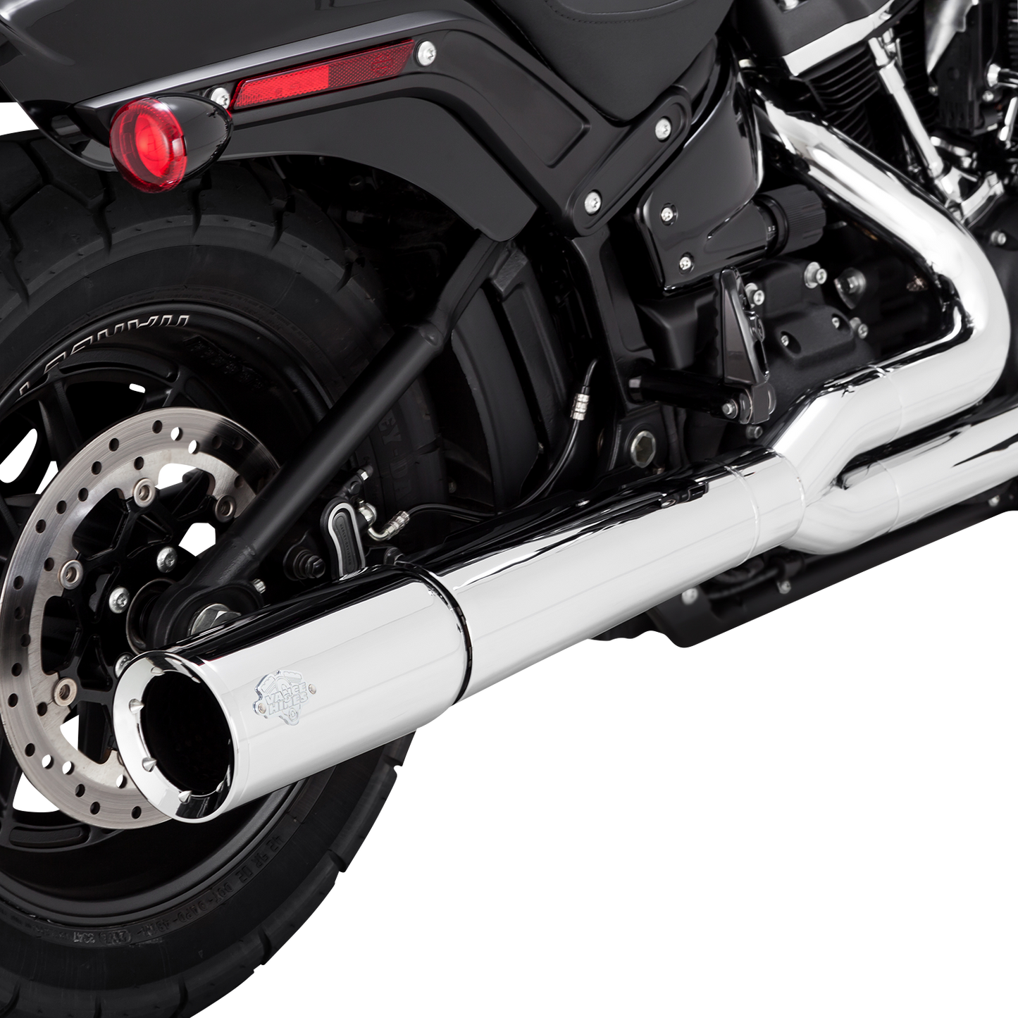 VANCE & HINES Pro Pipe exhaust system in chrome for motorcycles, featuring polished chrome finish and sleek design.