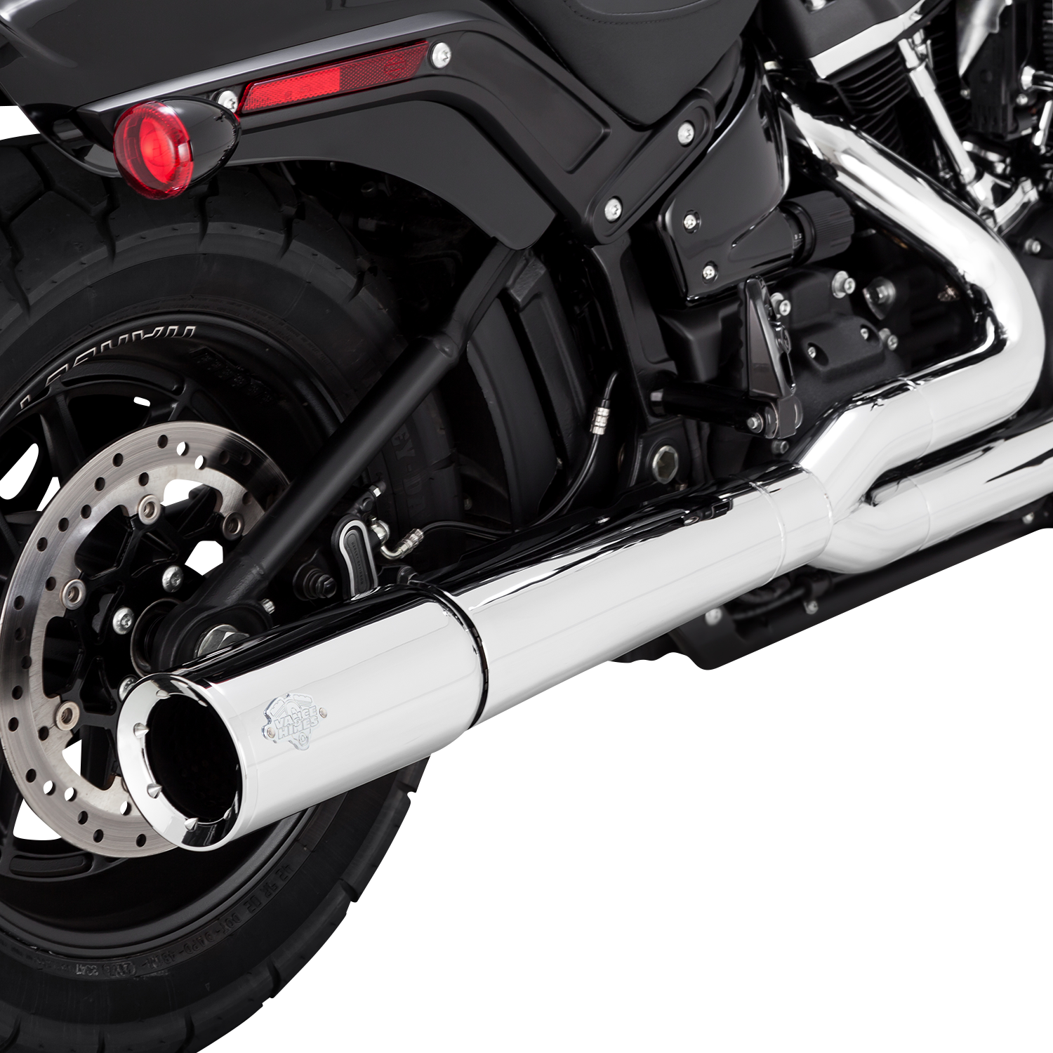 VANCE & HINES Pro Pipe exhaust system in chrome for motorcycles, featuring polished chrome finish and sleek design.