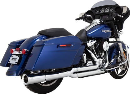 Vance & Hines Pro Pipe chrome exhaust system with PCX™ technology, featuring polished chrome finish and sleek design.