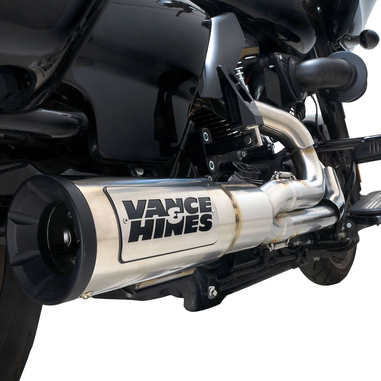 VANCE & HINES, Vance & Hines Hi-Output RR Exhaust System with PCX Technology – Matte Black (Part 47321)