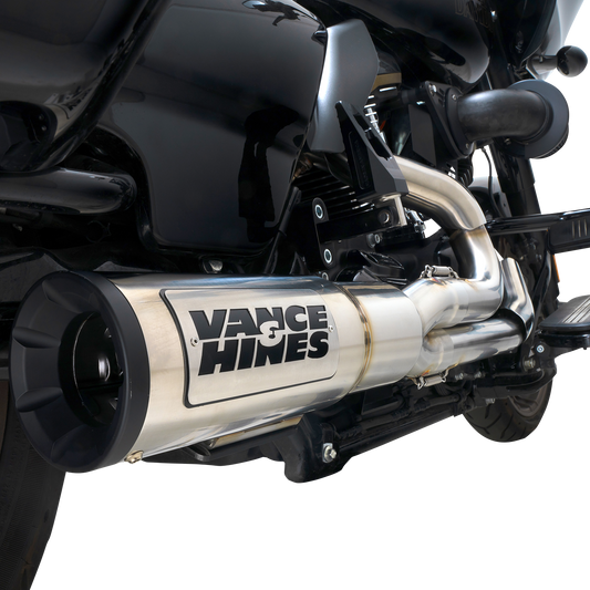 VANCE & HINES, Vance & Hines Hi-Output RR Exhaust System with PCX Technology – Matte Black (Part 47321)