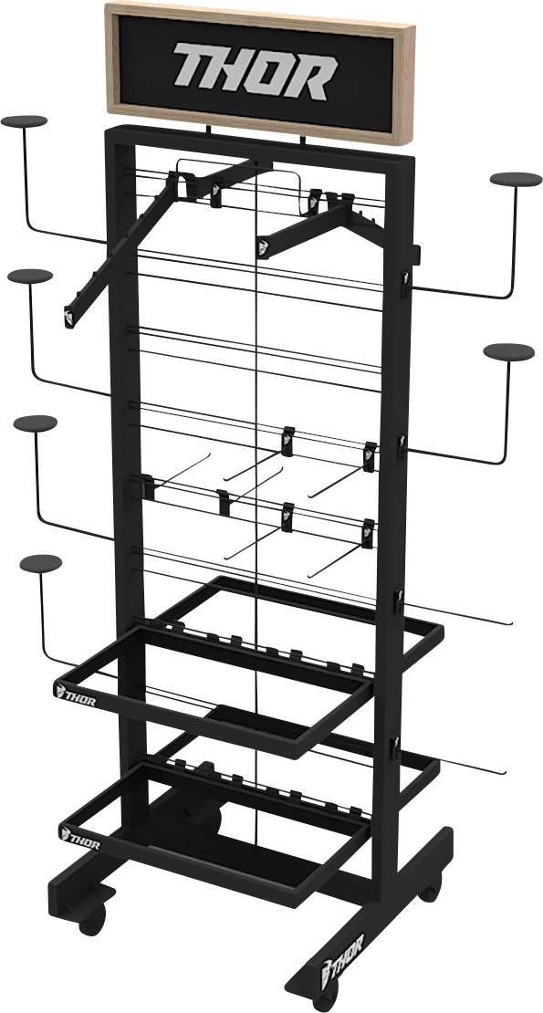 THOR 2-way display for store merchandising, part number 9903-0705, showcasing a compact, versatile retail display solution.