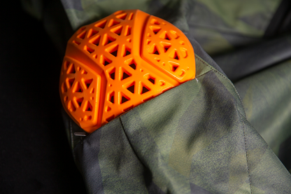 Bill's Exhausts ICON Airform Battlescar™ Green Small jacket with textured fabric and sleek design.