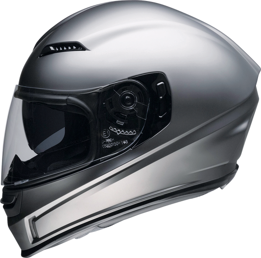 Z1R Jackal Helmet Satin Titanium with aerodynamic polycarbonate shell, drop-down sun visor, and ventilation system, XS size