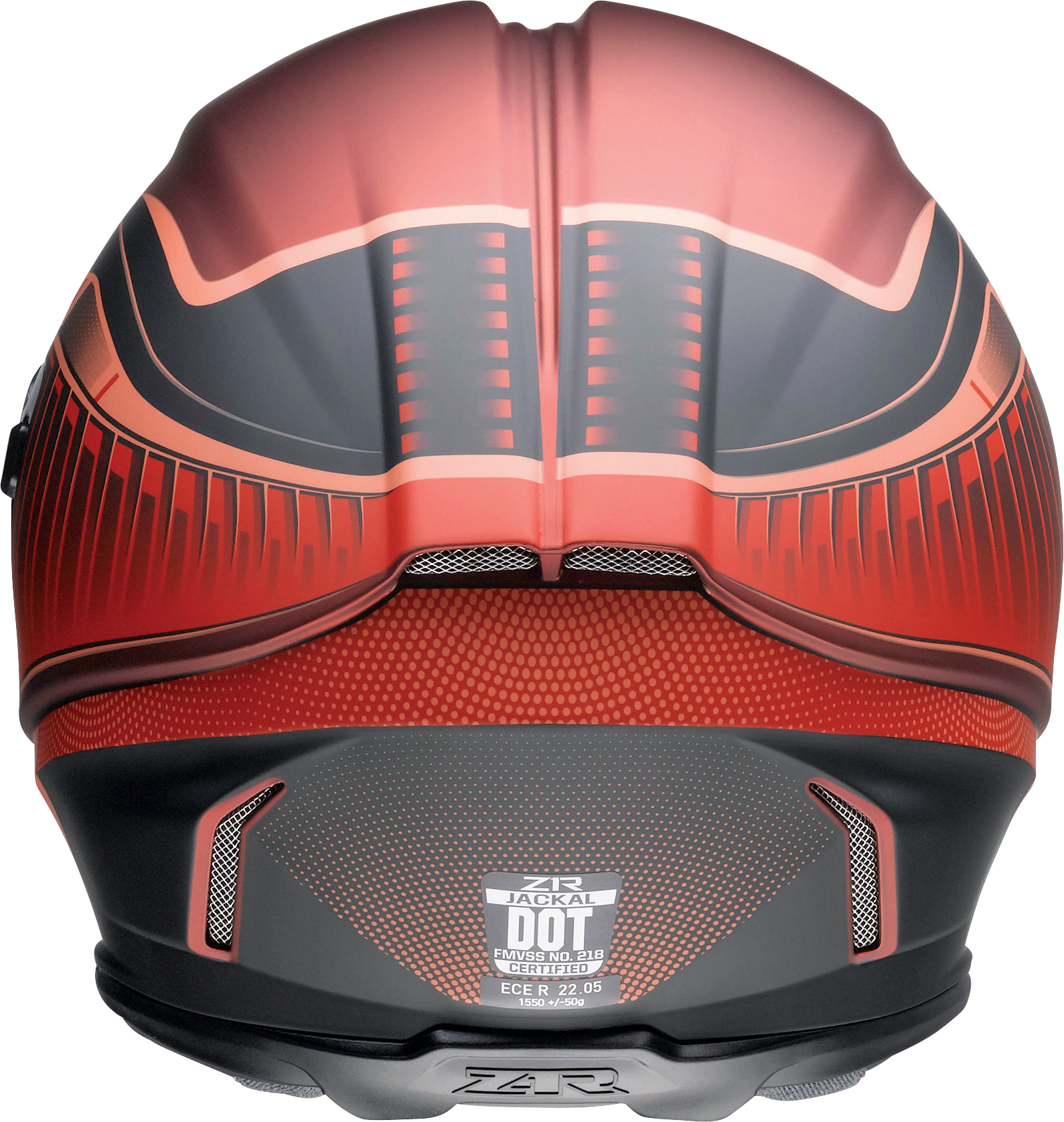 Z1R Jackal motorcycle helmet in Dark Matter Red, medium size, with sun visor and ventilation for aerodynamic riding.