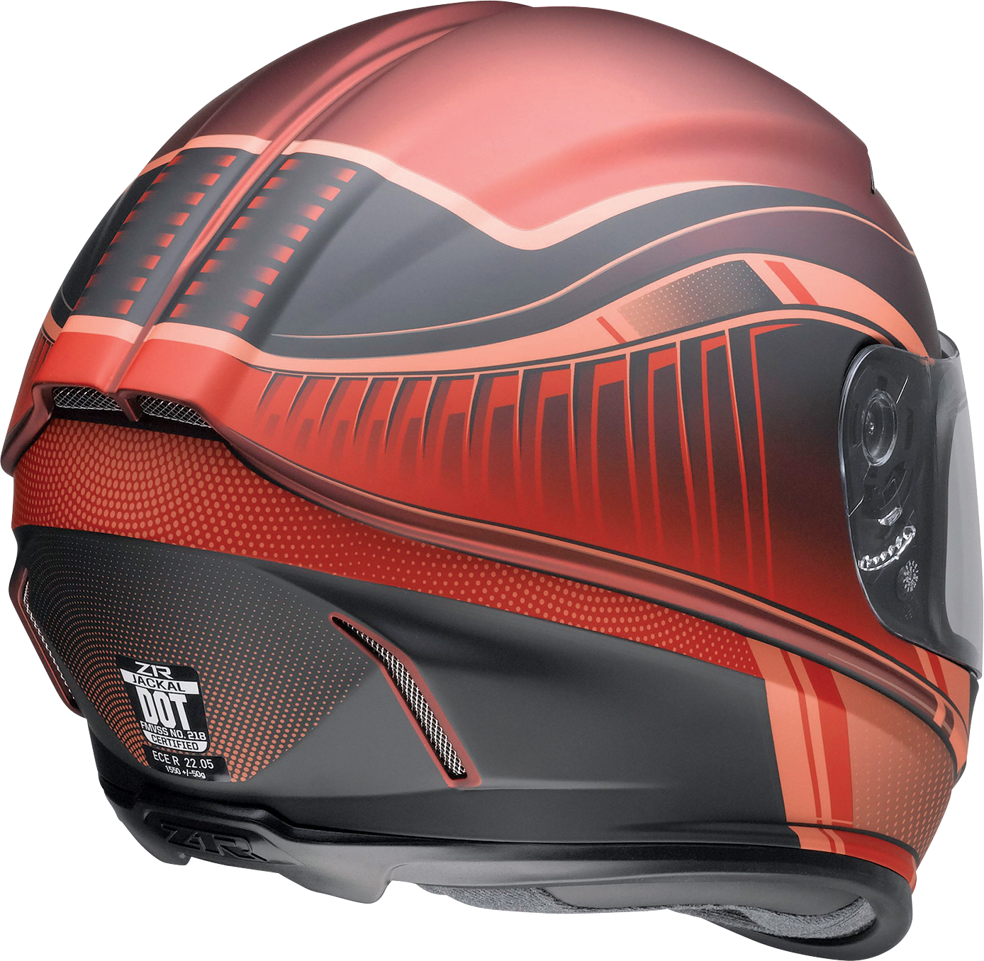 Z1R Jackal helmet in Dark Matter Red with drop-down sun visor, XL size, injection-molded polycarbonate shell for motorcycle riding.
