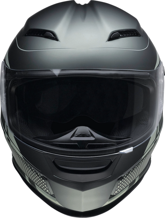 Z1R Jackal helmet in Dark Matter Green, 2XL, featuring an aerodynamic polycarbonate shell and drop-down sun visor.