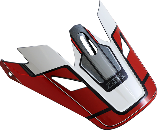 Red and gray Z1R Rise Visor Kit for Z1R Rise helmets, showing the clear visor with red and gray accents.